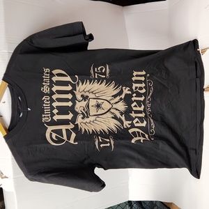 EUC Apprime Courage above all US Army Veteran Men's sz M 100% cotton tshirt